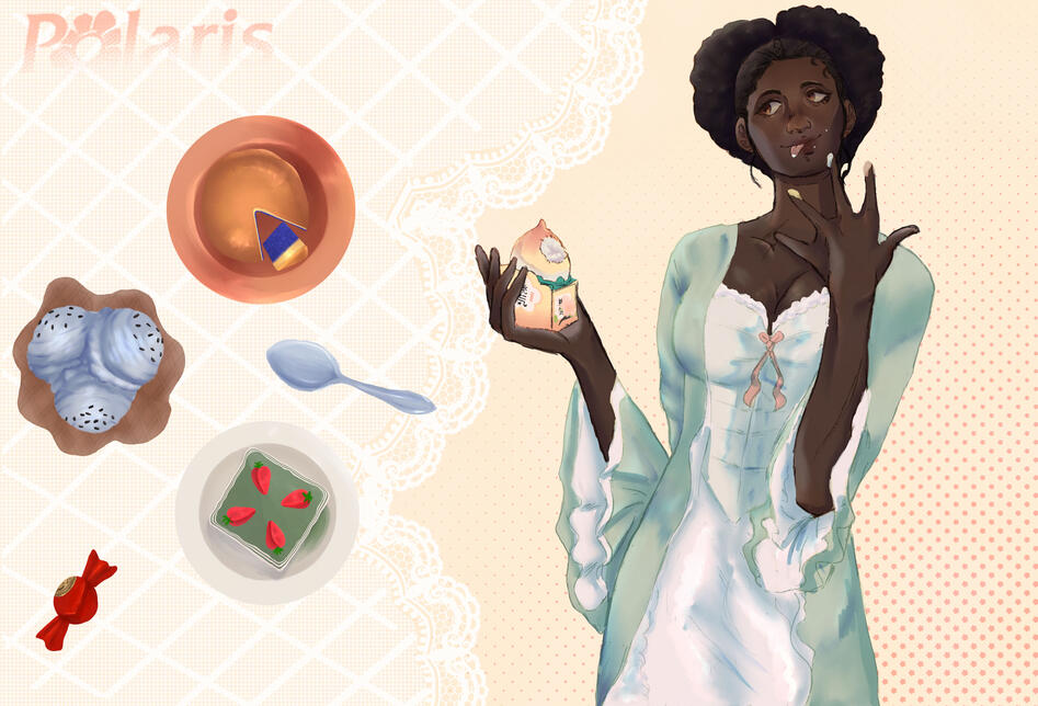 Costume, Food, and Obect desing and illustration for a valentines project